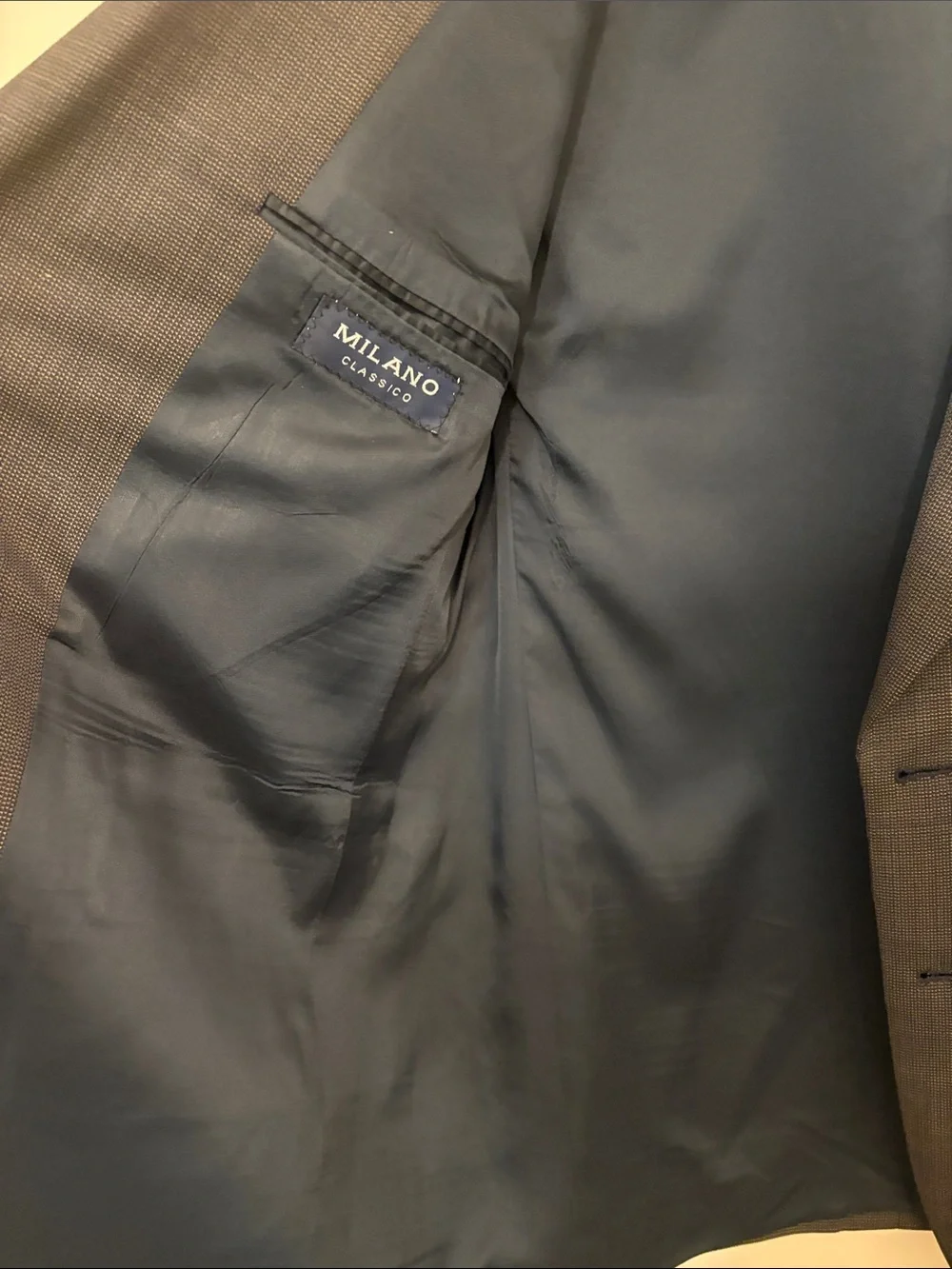 Milano pure wool Classic Men's Gray Two-Button Blazer